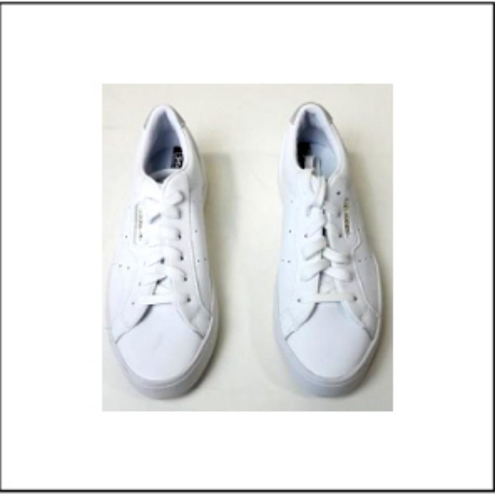New Unisex Rare & Unique Adidas Top Grain Genuine Leather White Shoes/Sneakers